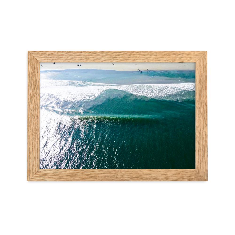 Avalon, New Jersey - Framed matte paper poster Oak 21×30 cm