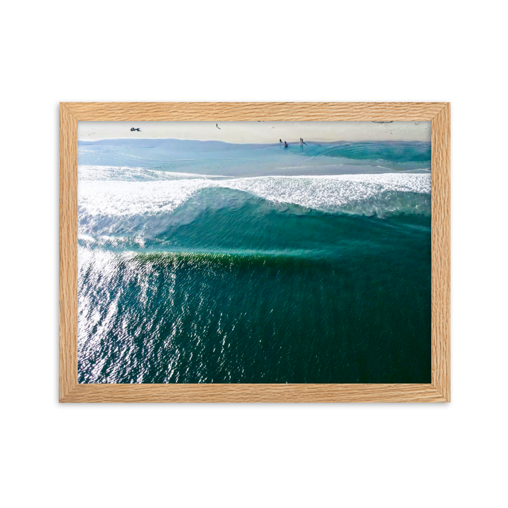 Avalon, New Jersey - Framed matte paper poster Oak 30×40 cm