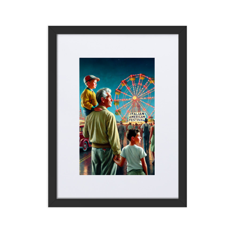 Il Cuore Del Nonno - NEW JERSEY SHORE - Matte Paper Framed Poster With Mat 30×40 cm