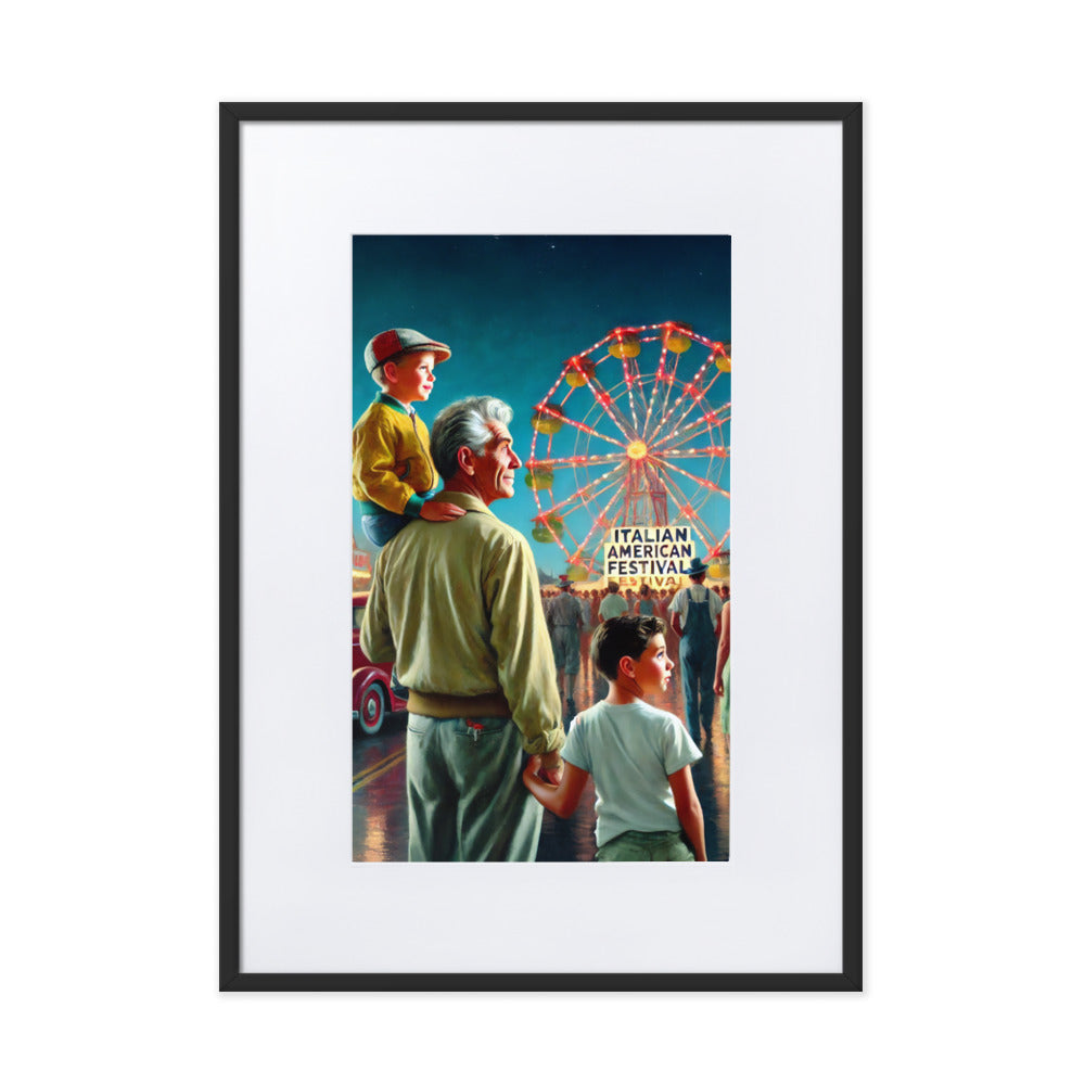 Il Cuore Del Nonno - NEW JERSEY SHORE - Matte Paper Framed Poster With Mat 50×70 cm