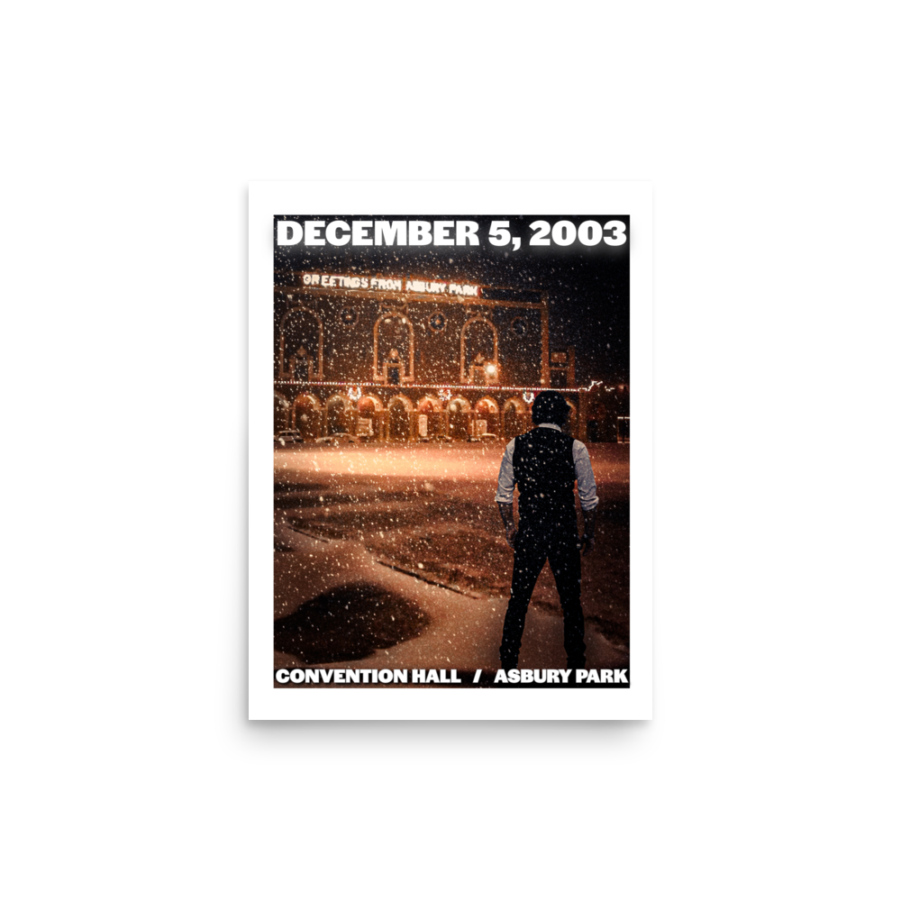 The Boss '03 / Convention Hall (Night 1) - ASBURY PARK - Photo paper poster 12″×16″