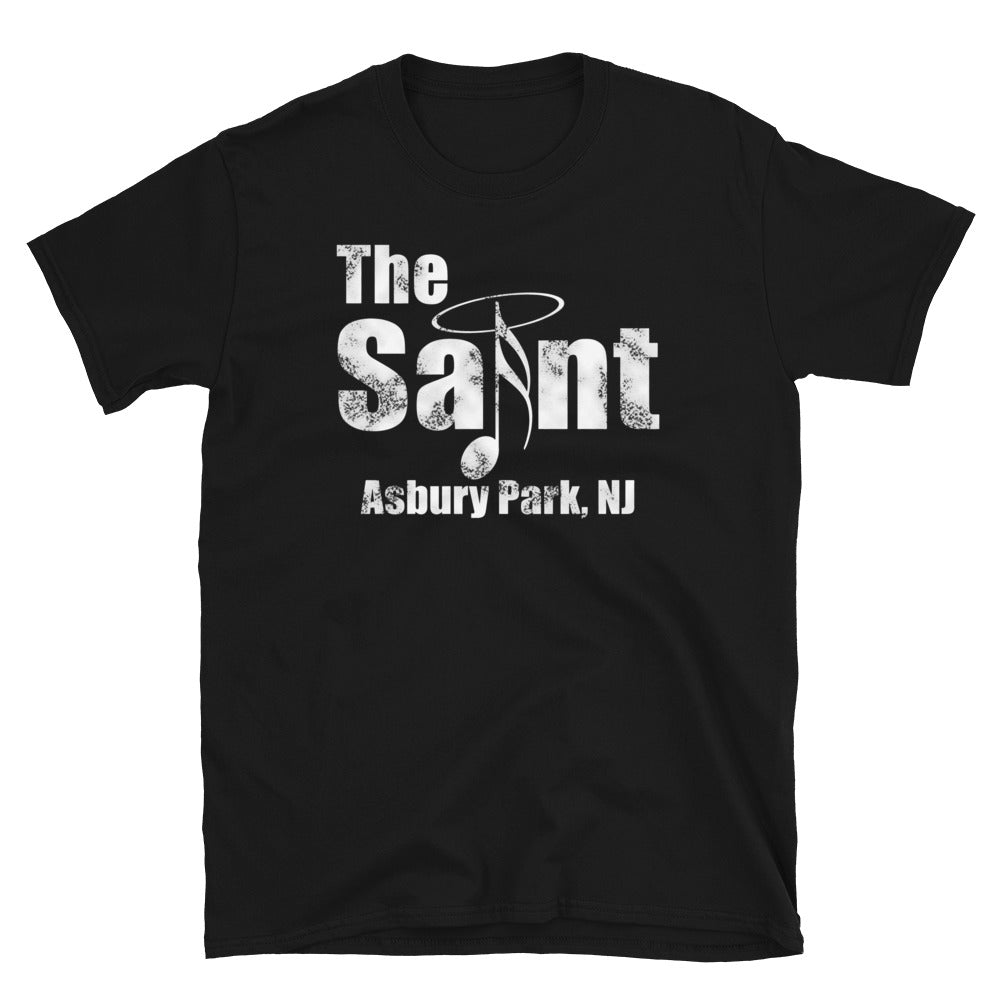 The Saint Asbury Park NJ vintage t-shirt, Black, front