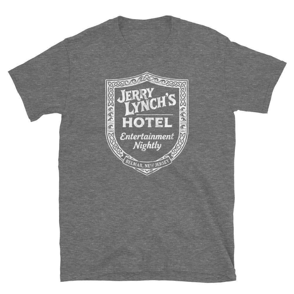 Jerry Lynch's Hotel - BELMAR - Short-Sleeve Unisex T-Shirt Graphite Heather