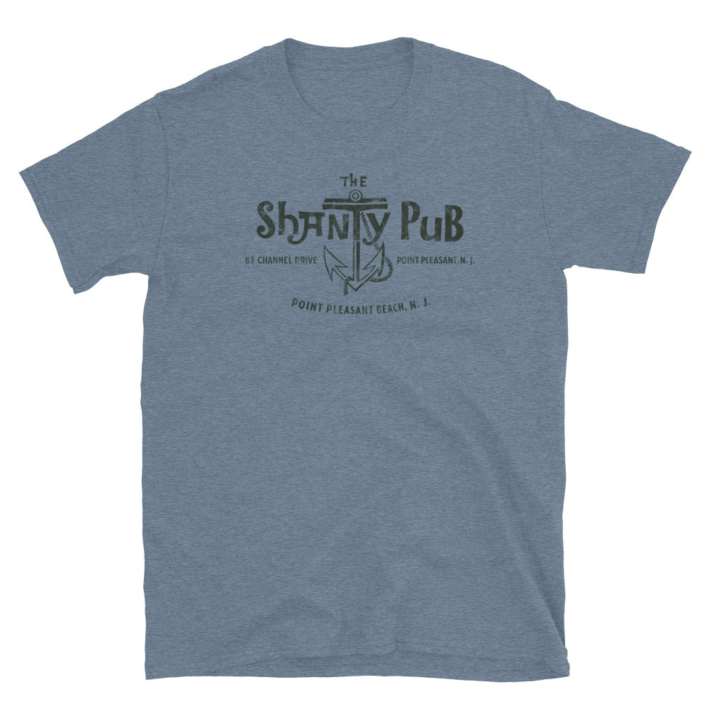 The Shanty Pub - POINT PLEASANT BEACH - Short-Sleeve Unisex T-Shirt Heather Indigo
