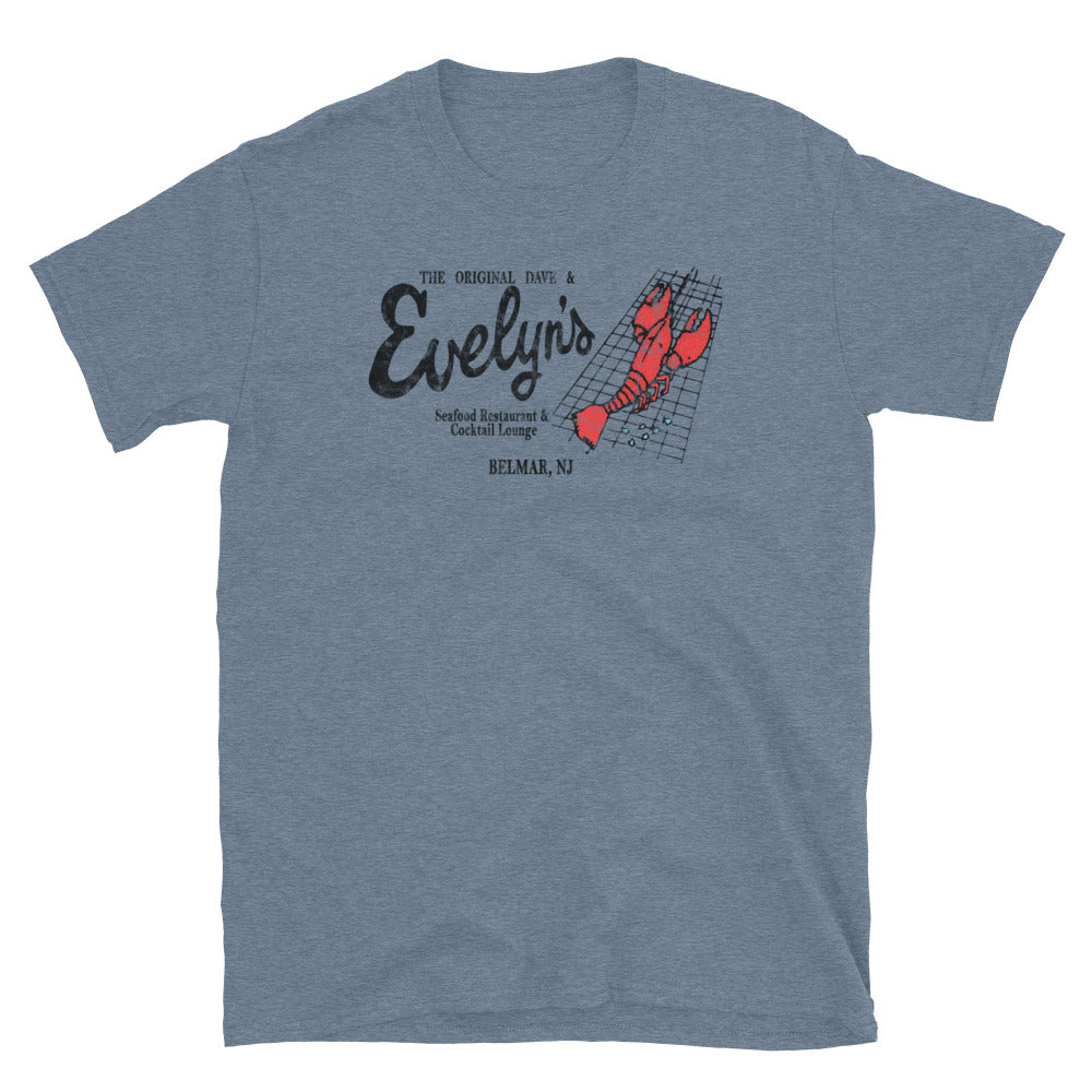 The Original Dave & Evelyn's Seafood Restaurant - BELMAR - Short sleeve t-shirt Heather Indigo