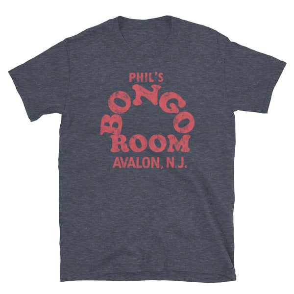 Phil's Bongo Room - AVALON - Short-Sleeve Unisex T-Shirt Heather Navy