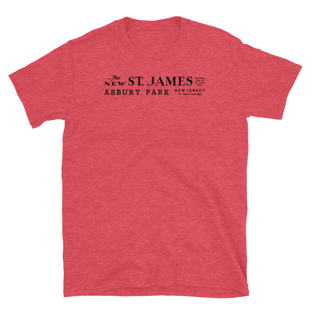 St. James Theatre - ASBURY PARK - Short-Sleeve Unisex T-Shirt Heather Red