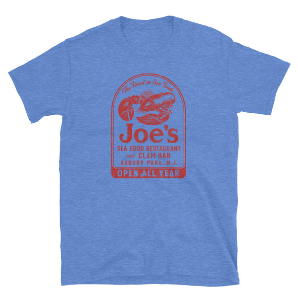 Joe's Seafood Restaurant and Clam Bar - ASBURY PARK - Short-Sleeve Unisex T-Shirt Heather Royal