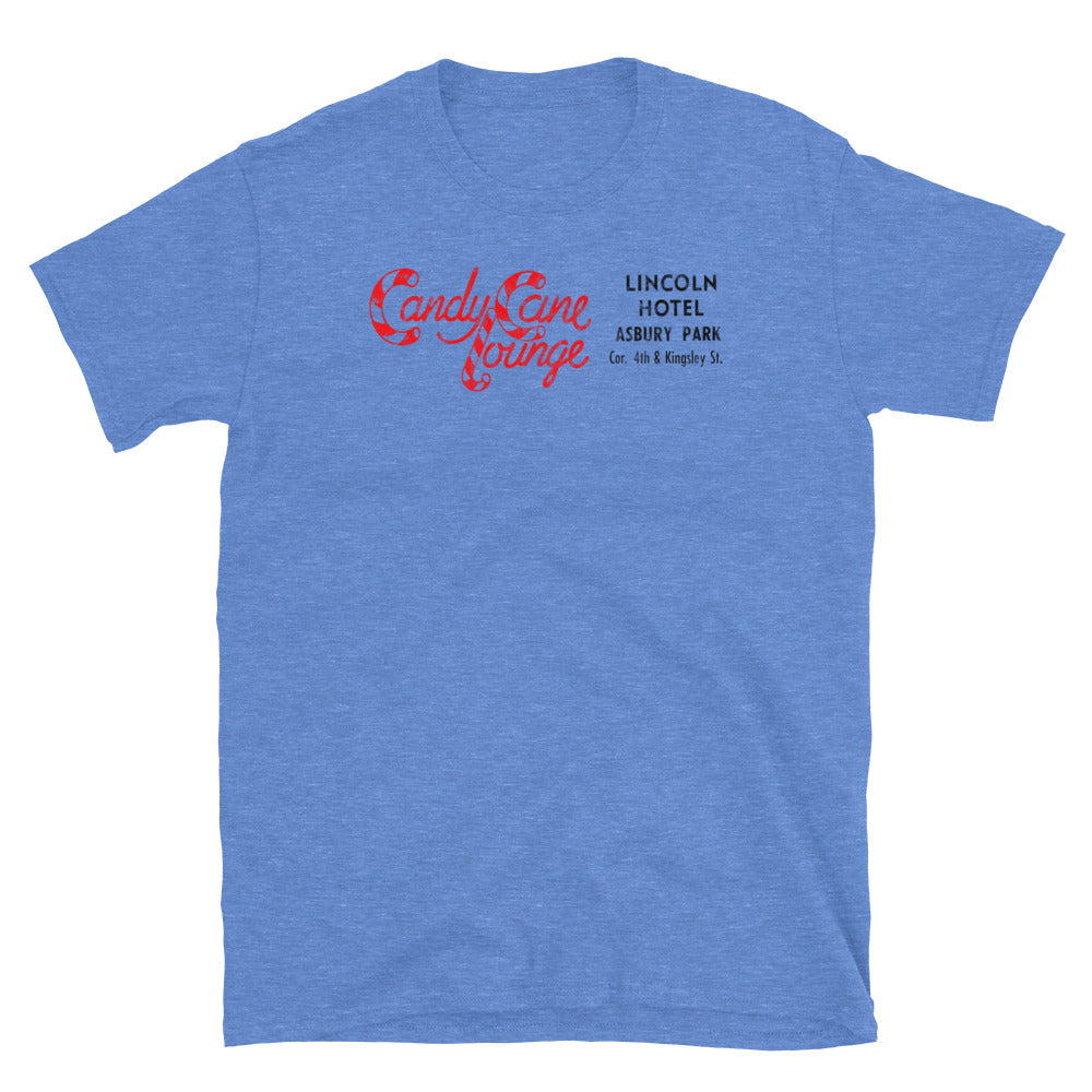 Candy Cane Lounge - ASBURY PARK - Short-Sleeve Unisex T-Shirt Heather Royal