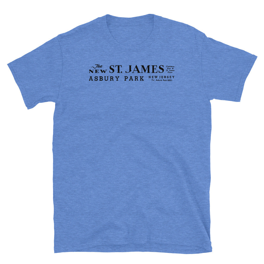 St. James Theatre - ASBURY PARK - Short-Sleeve Unisex T-Shirt Heather Royal