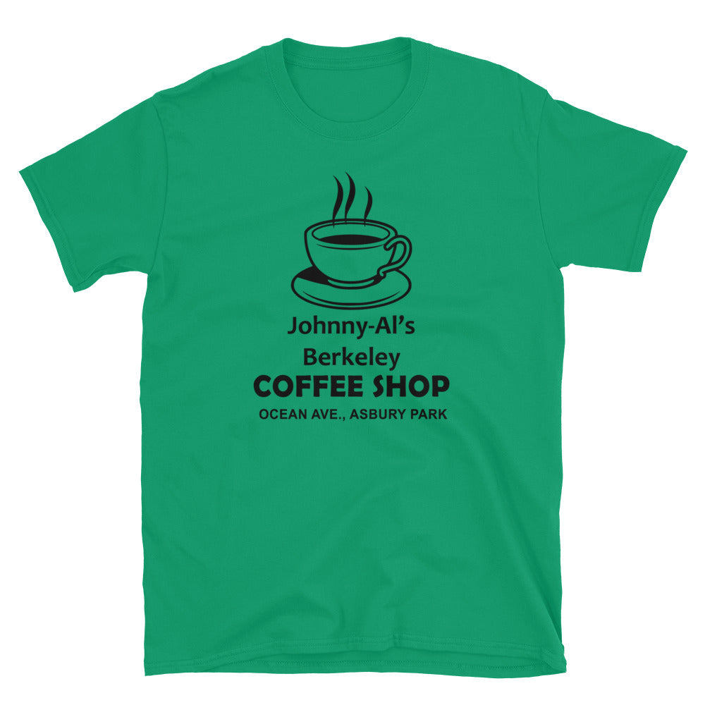 Johnny-Al's Berkeley Coffee Shop - ASBURY PARK - Short-Sleeve Unisex T-Shirt Kelly Green