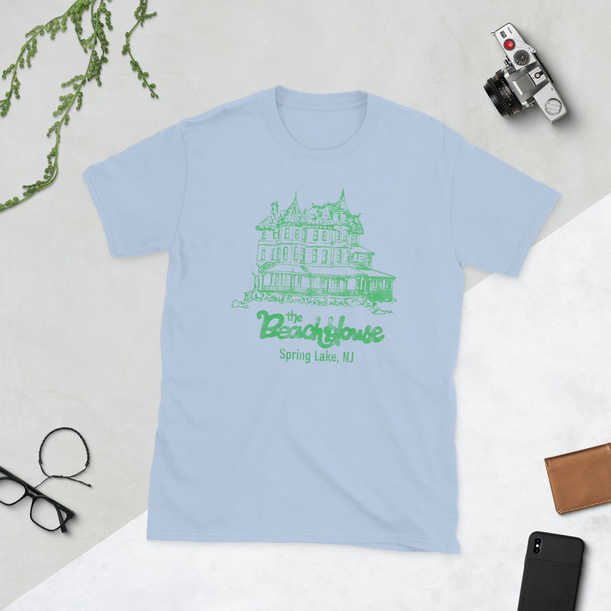 The Beach House - SPRING LAKE - Short-Sleeve Unisex T-Shirt Light Blue