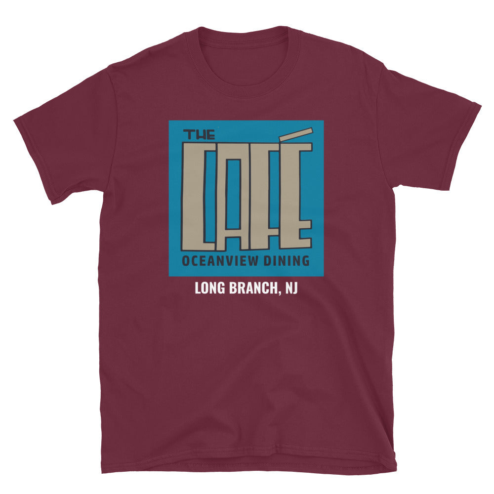 The Cafe Bar - LONG BRANCH - Short-Sleeve Unisex T-Shirt Maroon
