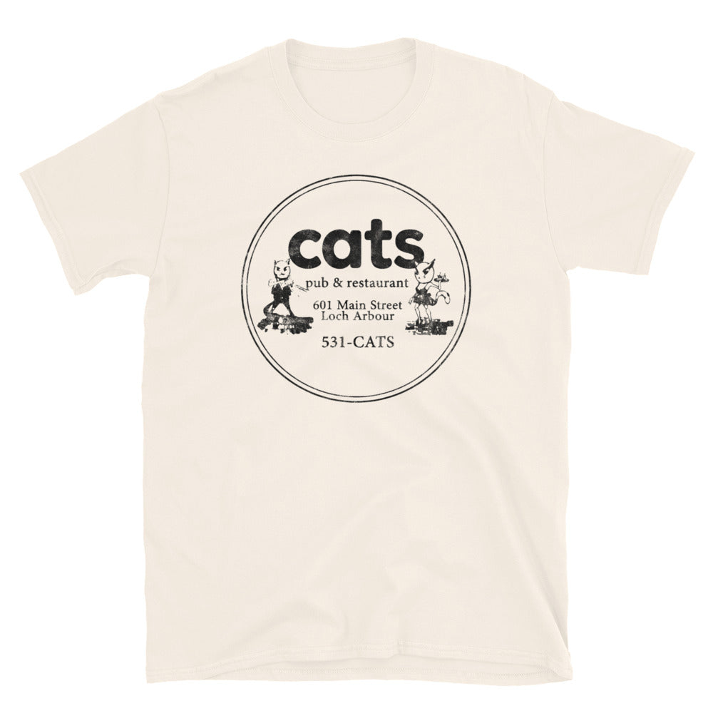 Cats Pub & Restaurant - LOCH ARBOUR - Short-Sleeve Unisex T-Shirt Natural