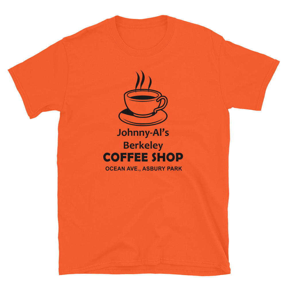 Johnny-Al's Berkeley Coffee Shop - ASBURY PARK - Short-Sleeve Unisex T-Shirt Orange