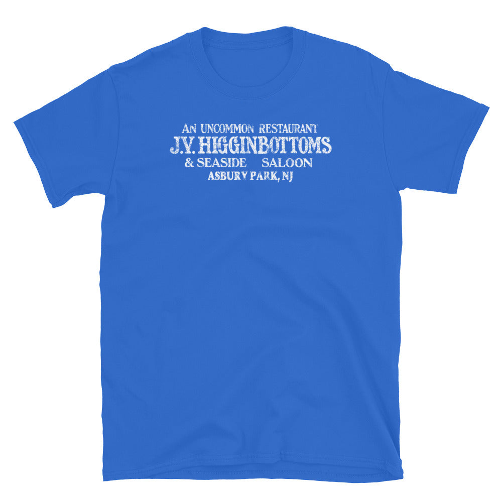 J.V. Higginbottoms Asbury Park NJ vintage t-shirt, Royal, front