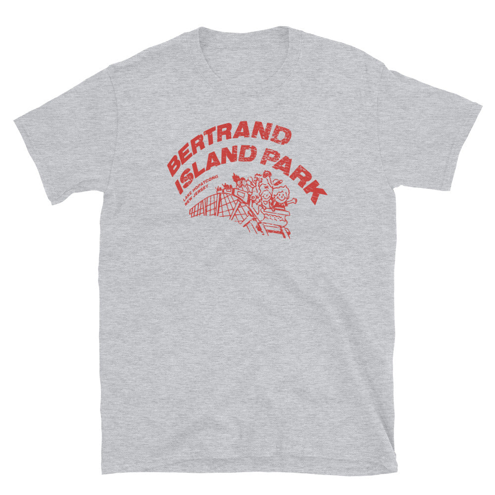 Bertrand Island Park - LAKE HOPATCONG - Short-Sleeve Unisex T-Shirt Sport Grey