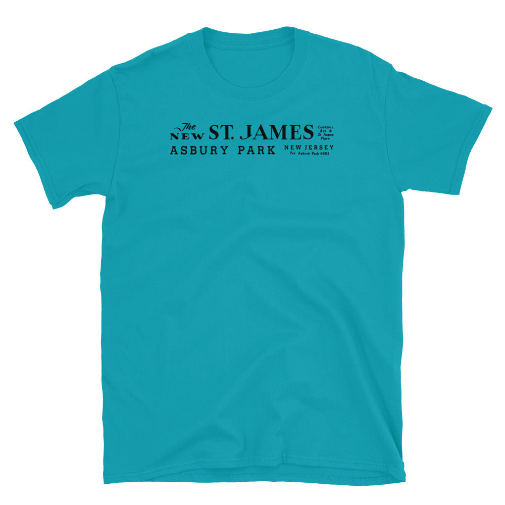 St. James Theatre - ASBURY PARK - Short-Sleeve Unisex T-Shirt Tropical Blue