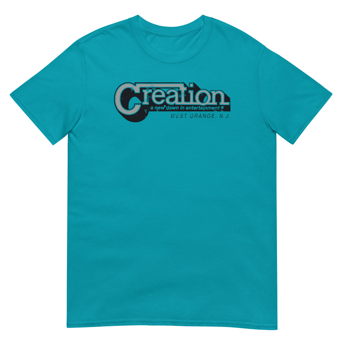 Creation - WEST ORANGE - Vintage Style T-Shirt Tropical Blue