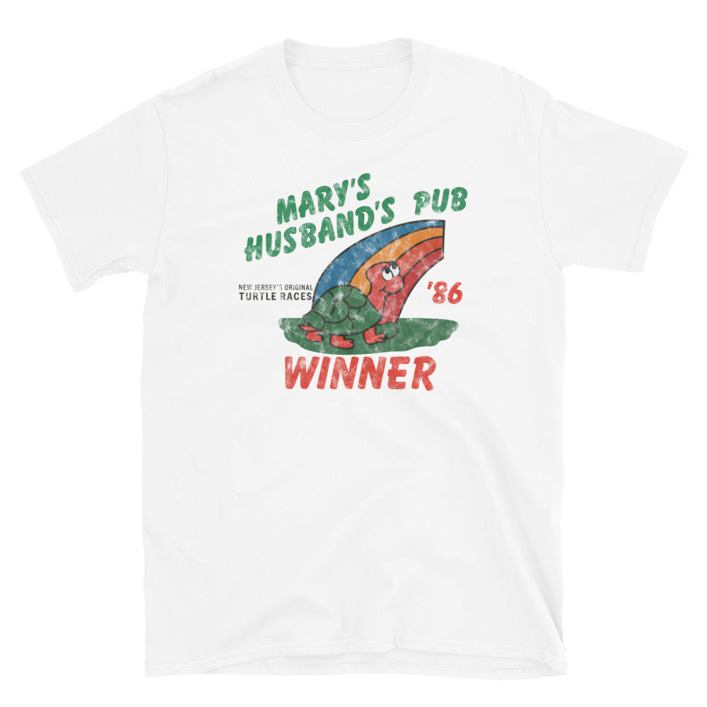 Mary's Husband's Pub / Turtle Race Winner '86 - BELMAR - Short-Sleeve Unisex T-Shirt White