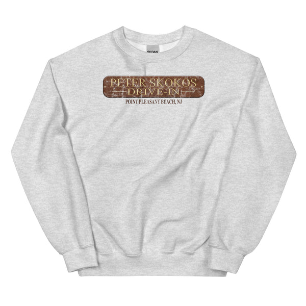 Peter Skokos Drive-In - POINT PLEASANT BEACH - Unisex Crewneck Sweatshirt Ash