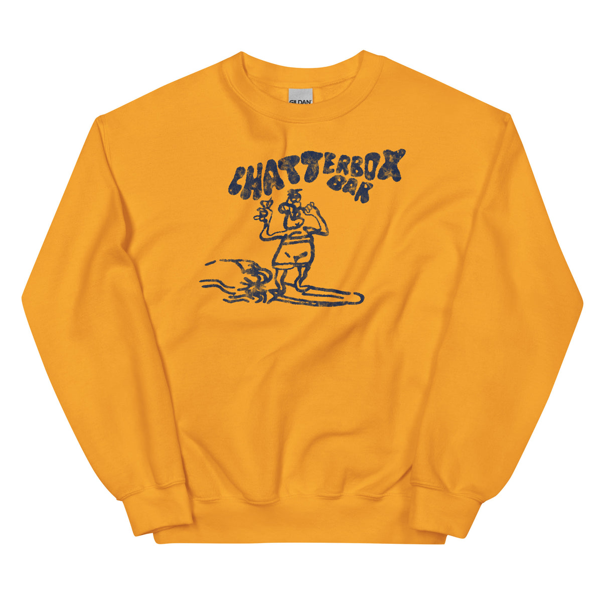 The Original Chatterbox Bar - SEASIDE HEIGHTS - Unisex Crewneck Sweatshirt Gold