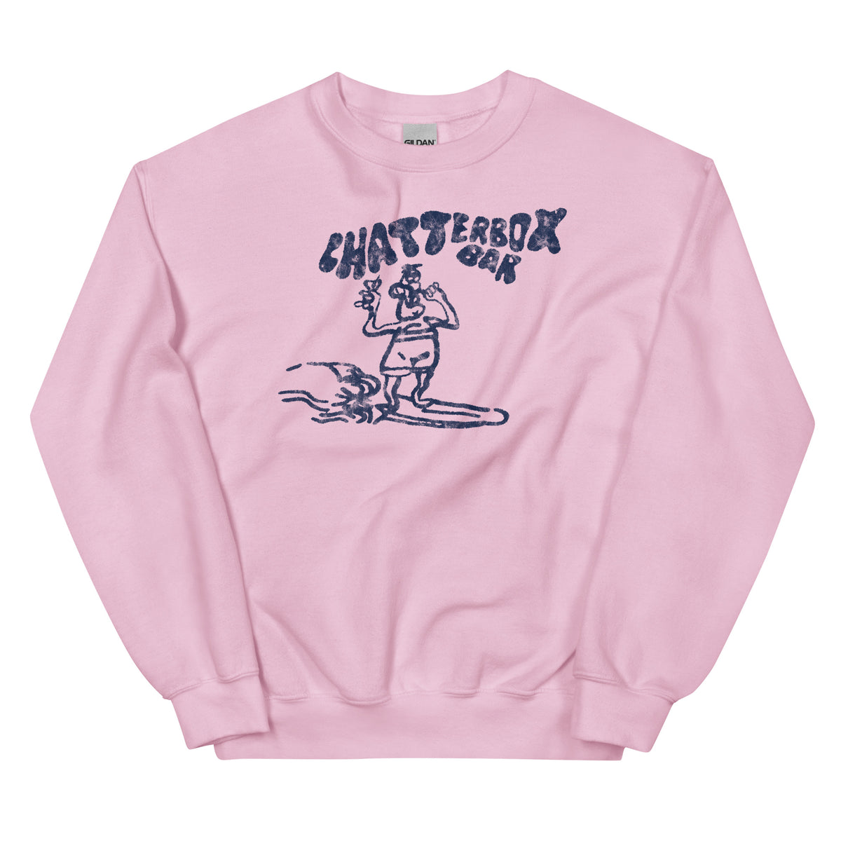 The Original Chatterbox Bar - SEASIDE HEIGHTS - Unisex Crewneck Sweatshirt Light Pink