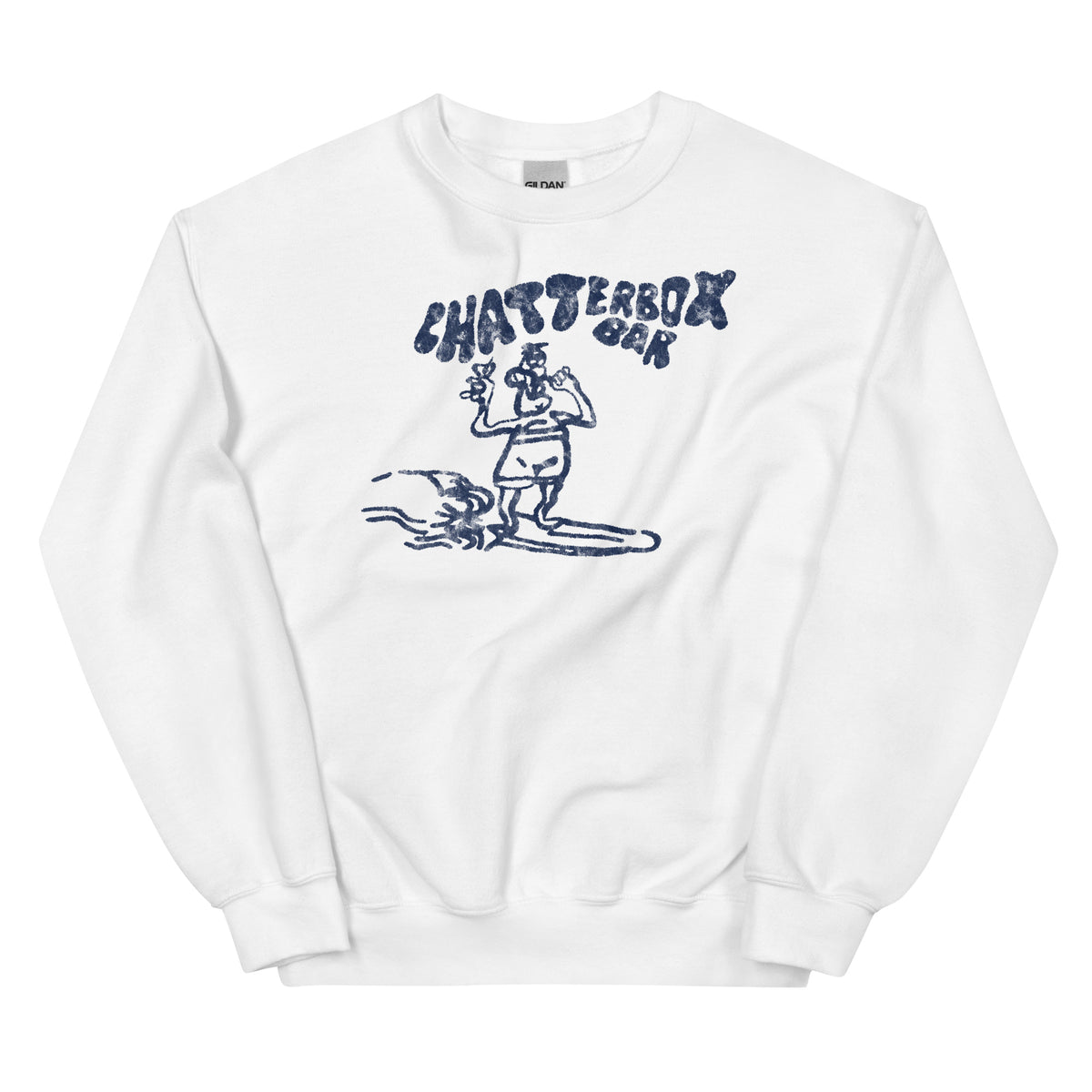 The Original Chatterbox Bar - SEASIDE HEIGHTS - Unisex Crewneck Sweatshirt White