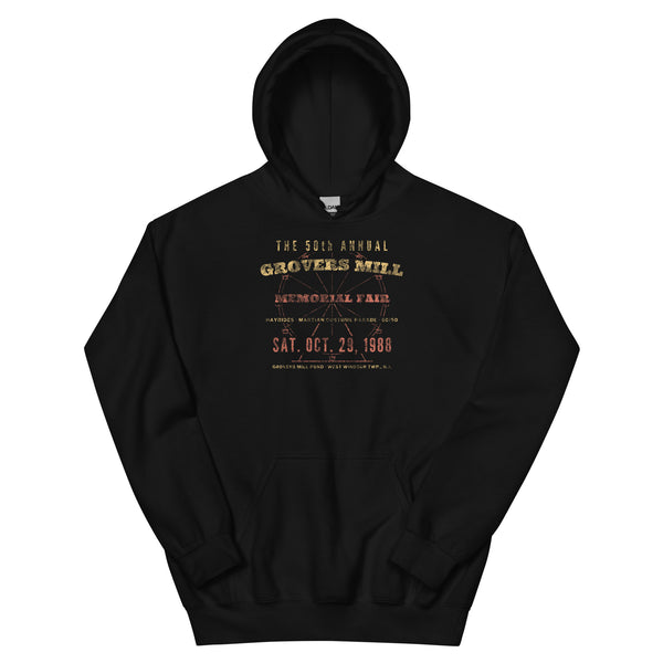 Grovers Mill Memorial Fair West Windsor NJ vintage hoodie, Black, front