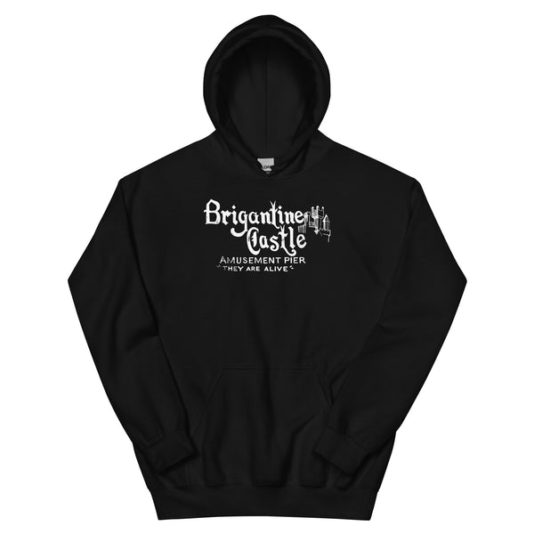 Brigantine Castle Brigantine NJ vintage hoodie, Black, front