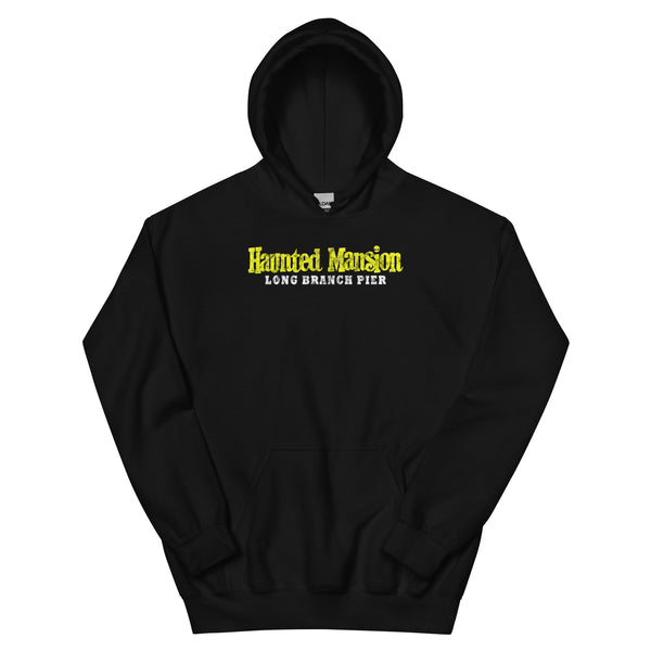 Haunted Mansion Long Branch NJ vintage hoodie, Black, front