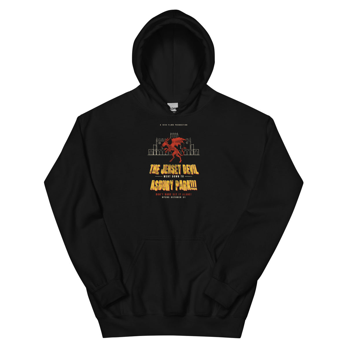 The Jersey Devil Went Down To Asbury Park Asbury Park NJ vintage hoodie, Black, front