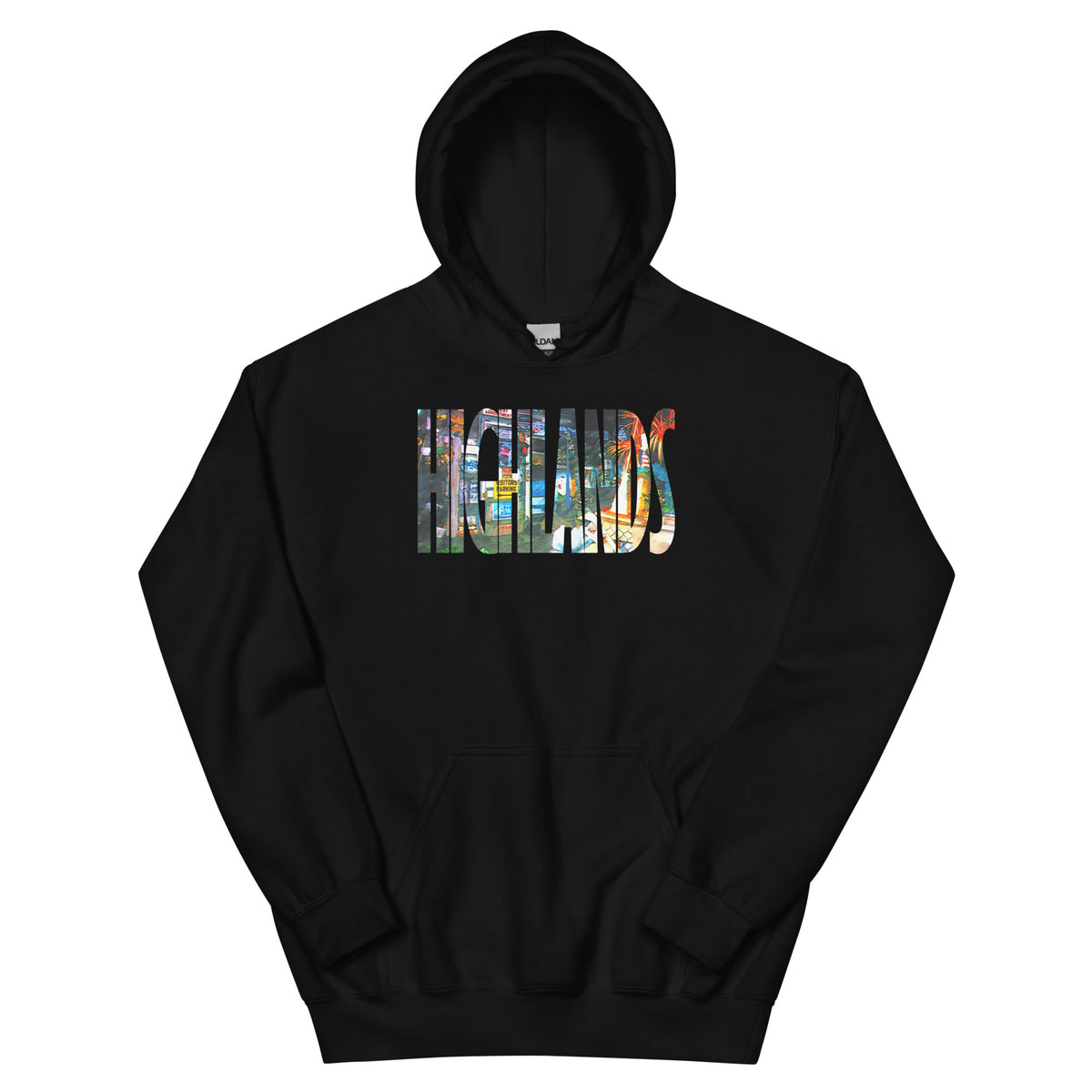 Bud's Grave Highlands NJ vintage hoodie, Black, front