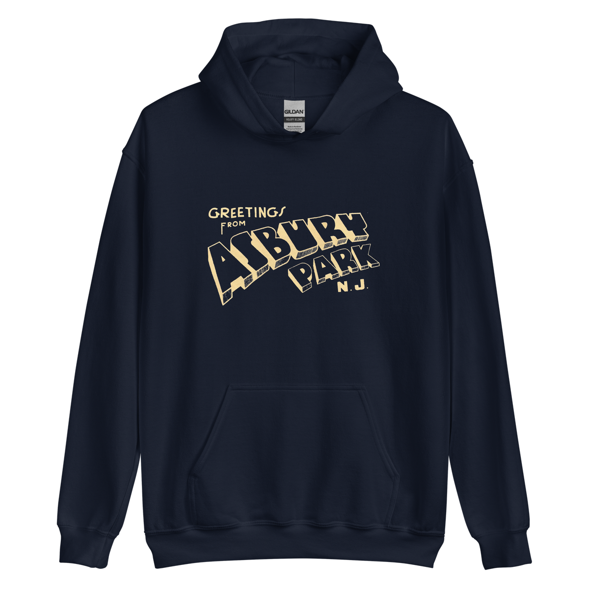 Greetings From Asbury Park - ASBURY PARK - Unisex Hoodie Navy