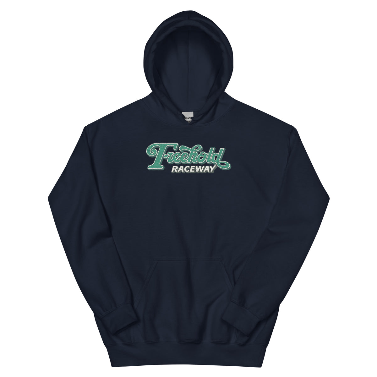 Freehold Raceway Freehold NJ vintage hoodie, Navy, front