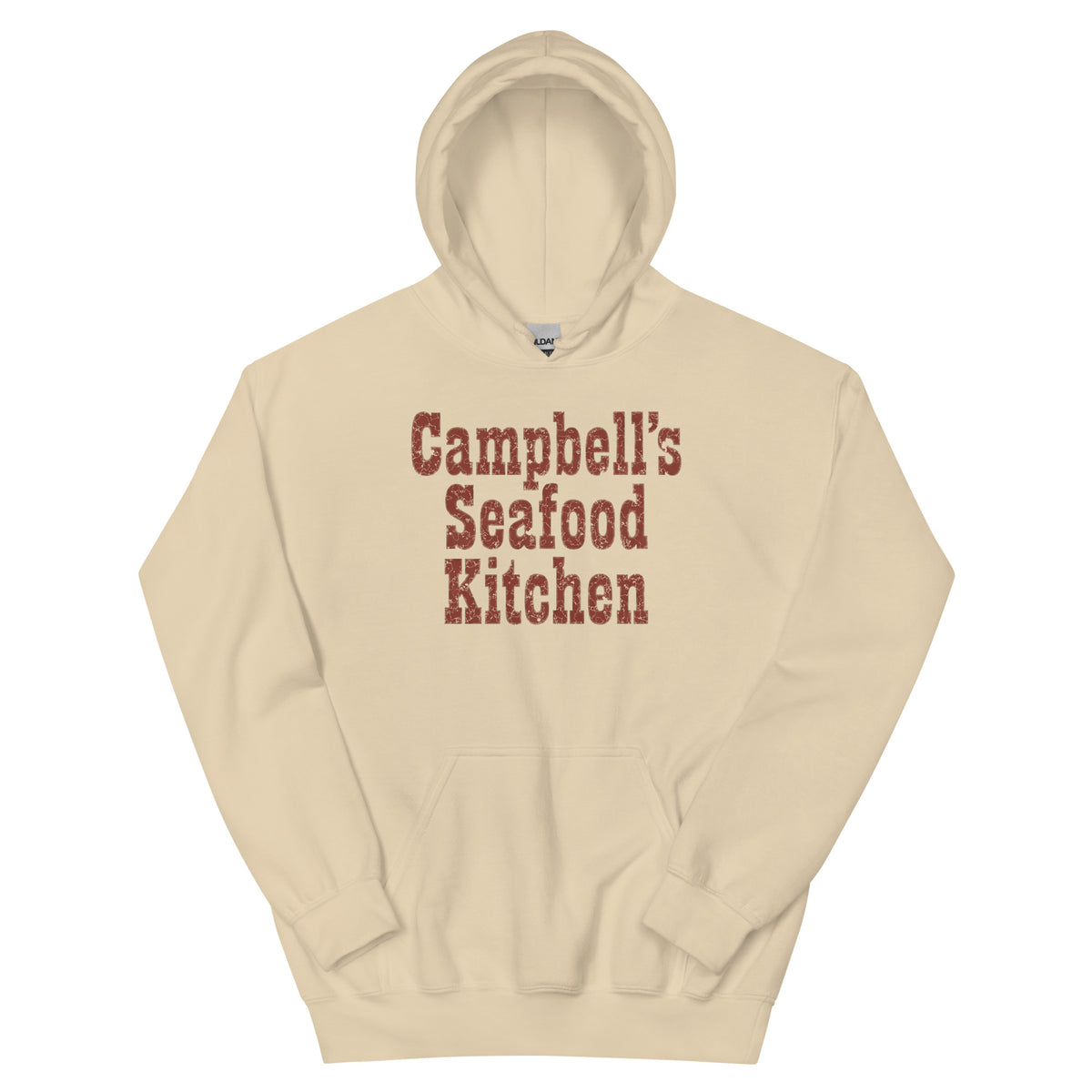Campbell's Seafood Kitchen Ocean City NJ vintage hoodie, Sand, front