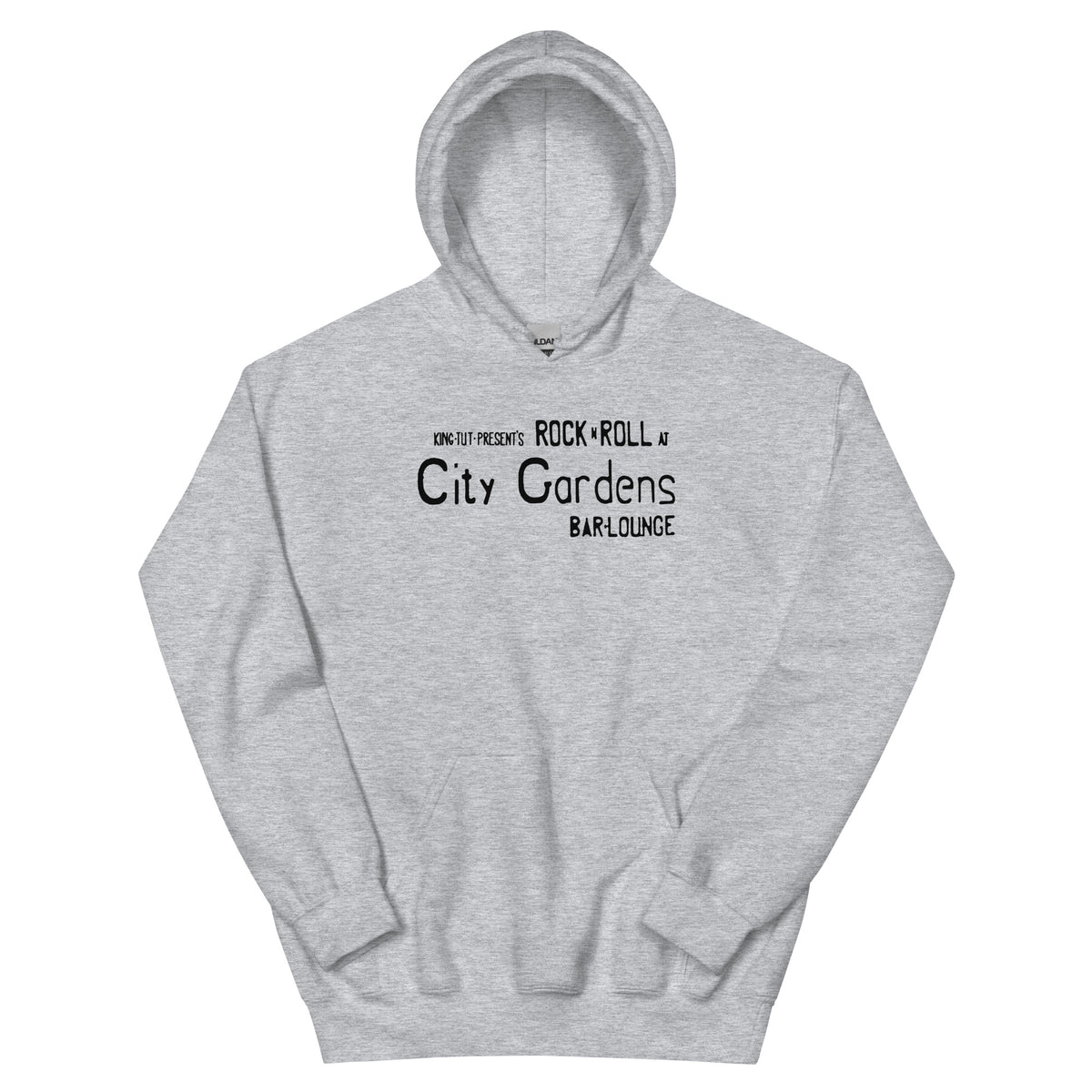 City Gardens Trenton NJ vintage hoodie, Sport Grey, front