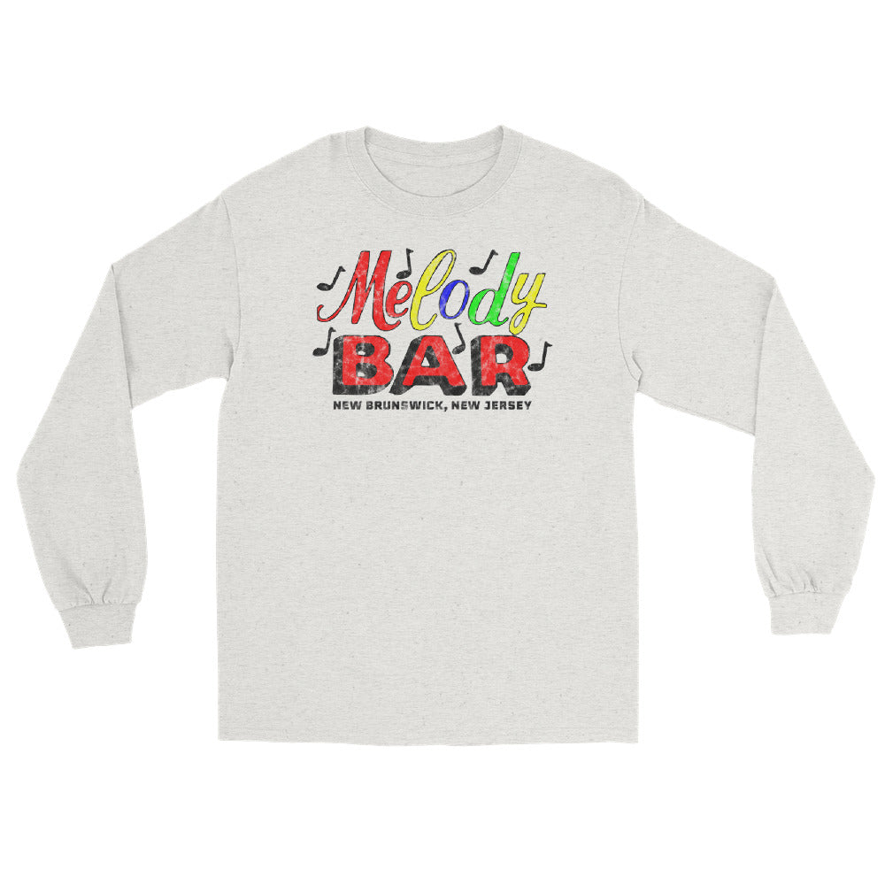 Melody Bar New Brunswick NJ vintage long sleeve shirt, Ash, front