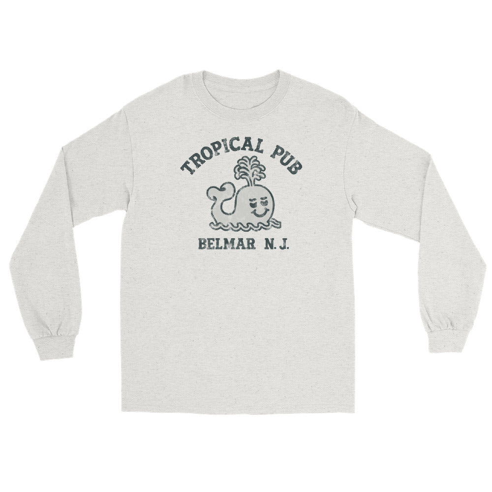 Tropical Pub Belmar NJ vintage long sleeve shirt, Ash, front
