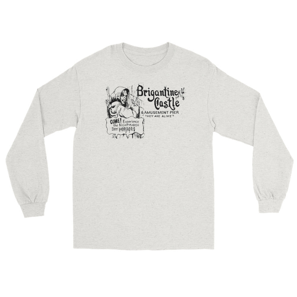 Brigantine Castle Brigantine NJ vintage long sleeve shirt, Ash, front