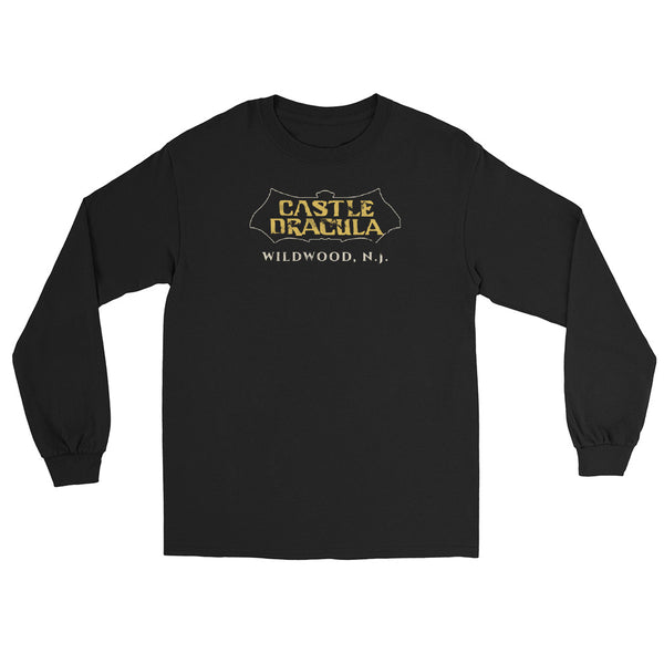 Castle Dracula Wildwood NJ vintage long sleeve shirt, Black, front