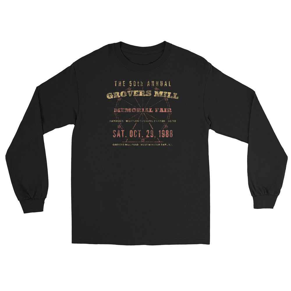 Grovers Mill Memorial Fair West Windsor NJ vintage long sleeve shirt, Black, front