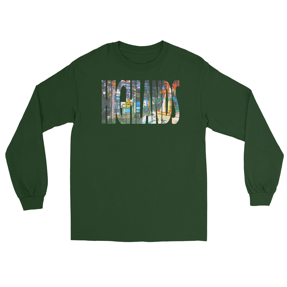 Bud's Grave Highlands NJ vintage long sleeve shirt, Forest Green, front