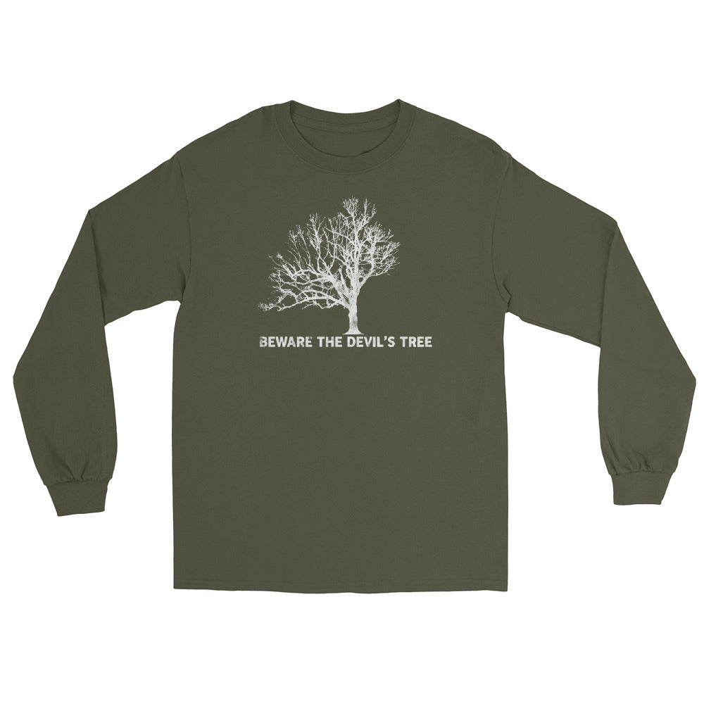 The Devil's Tree Bernards Township NJ vintage long sleeve shirt, Military Green, front