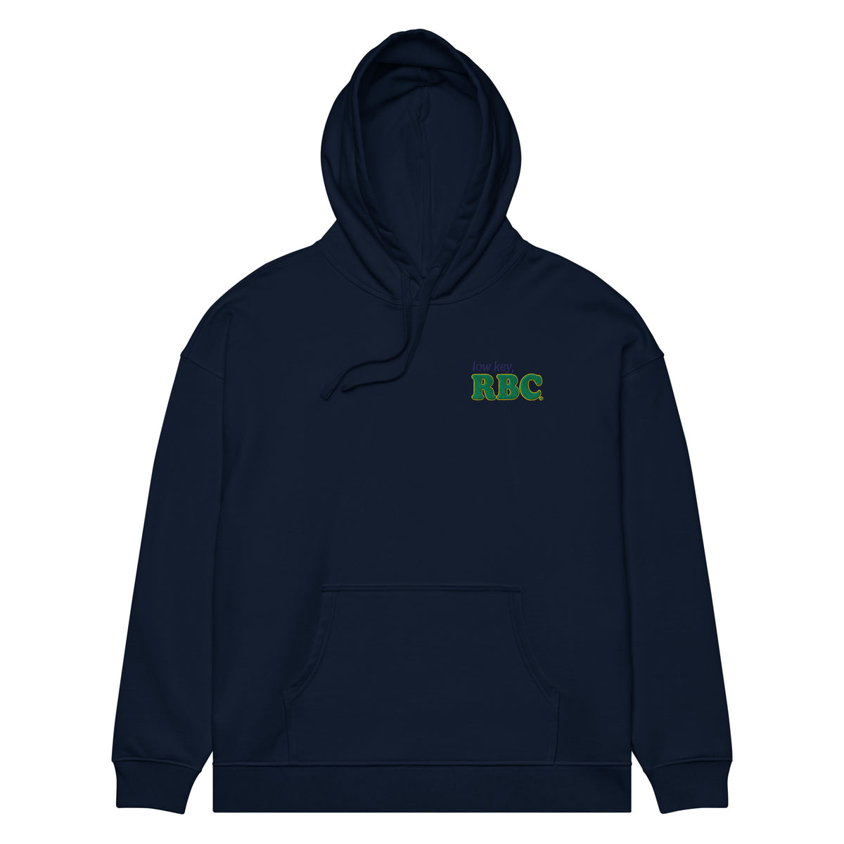 low key, RBC - Unisex organic relaxed hoodie French Navy