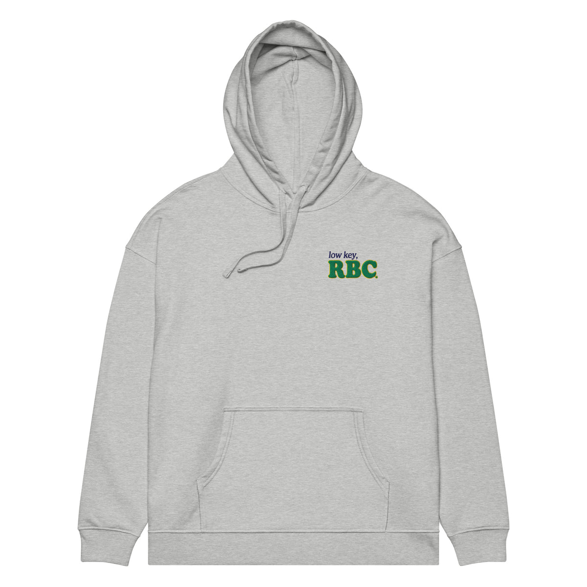 low key, RBC - Unisex organic relaxed hoodie Heather Grey