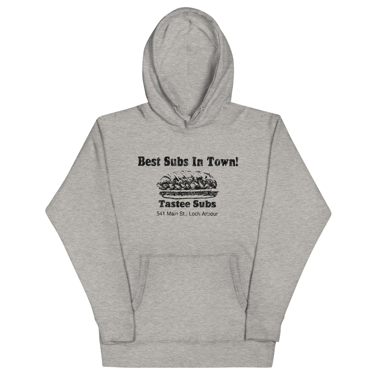 Tastee Subs - LOCH ARBOUR / ALLENHURST - Unisex Hoodie Carbon Grey