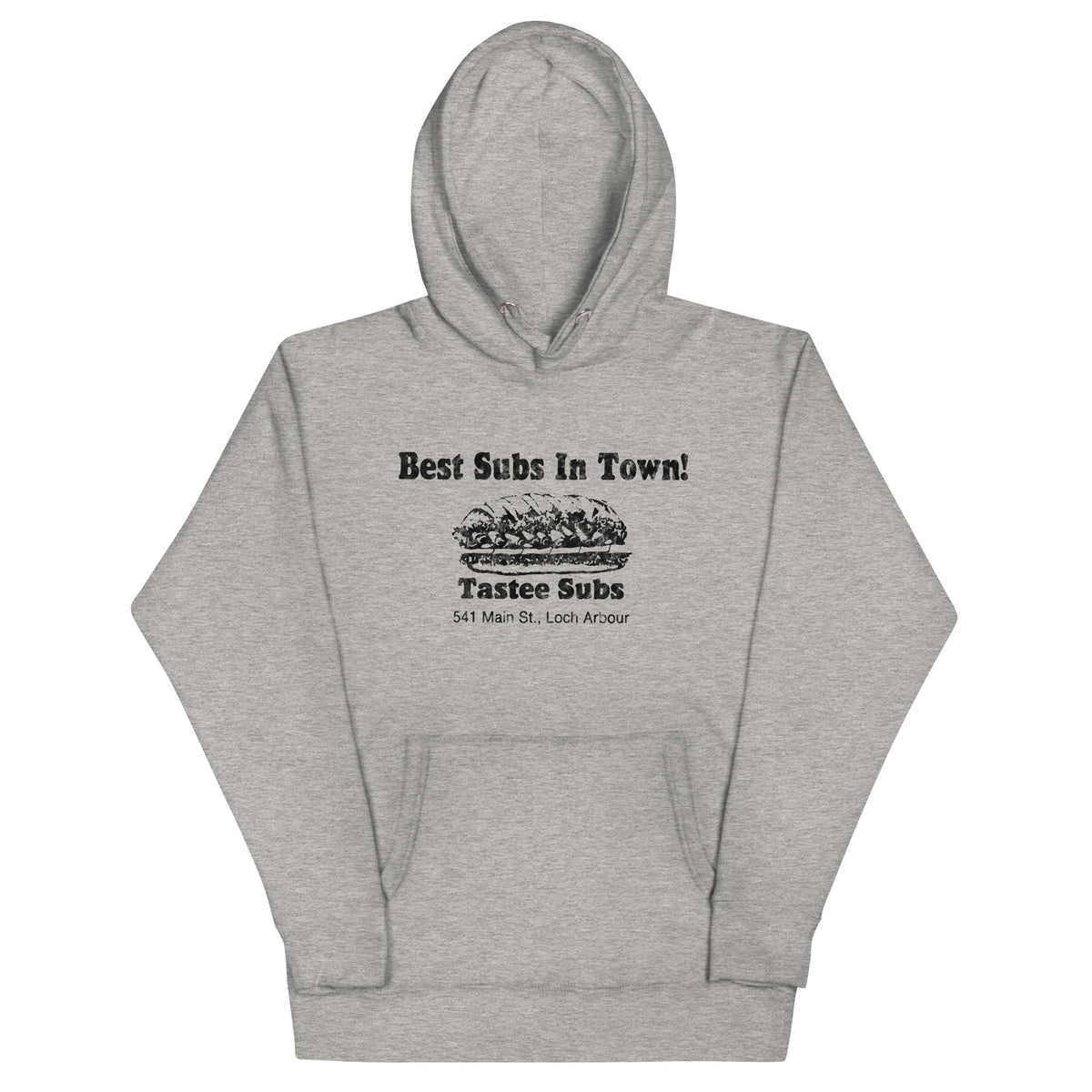 Tastee Subs - LOCH ARBOUR / ALLENHURST - Unisex Hoodie Carbon Grey