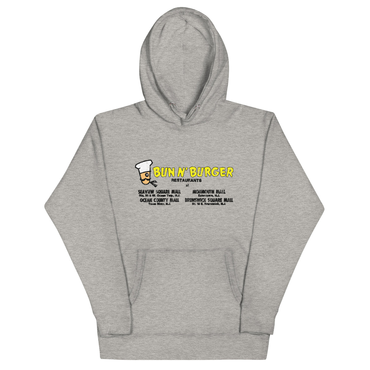 Bun N' Burger - EATONTOWN / OCEAN / TOMS RIVER - Unisex Hoodie Carbon Grey