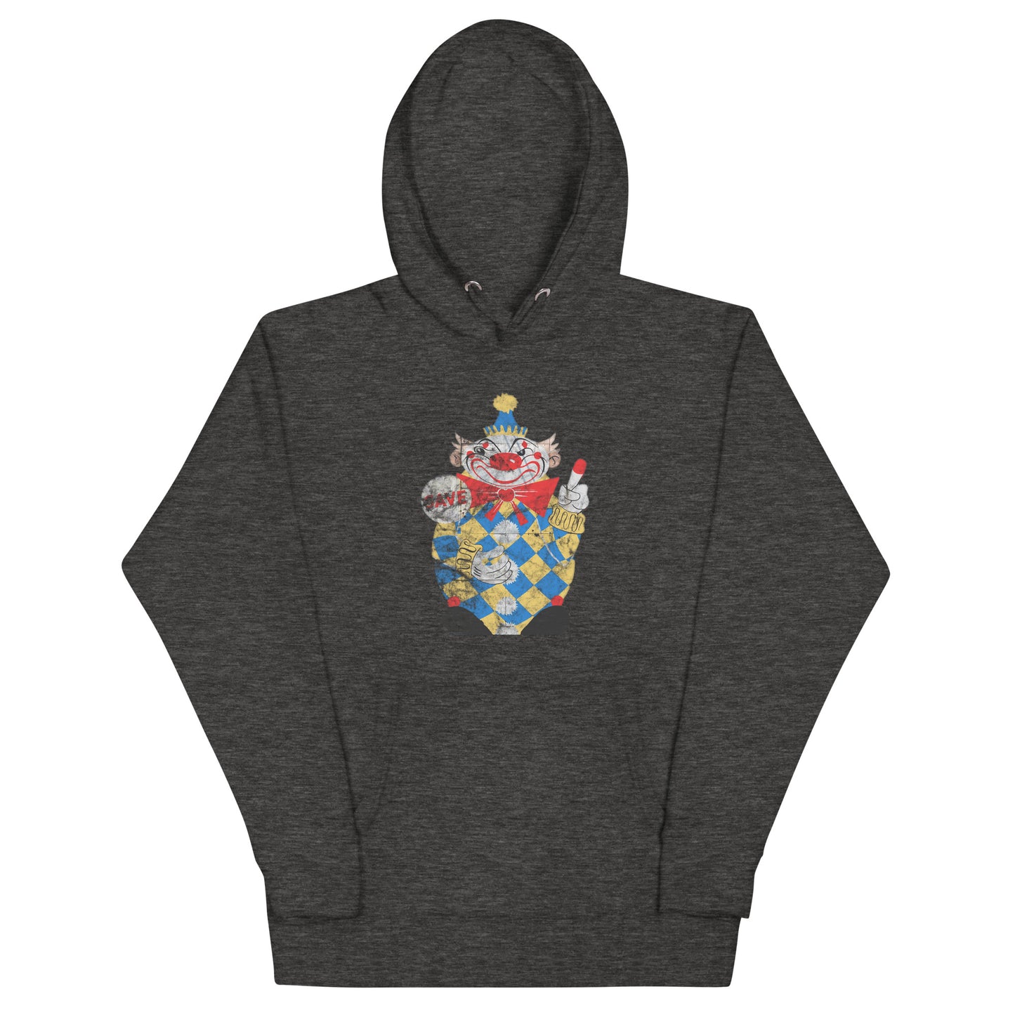 Calico The Evil Clown / Food Circus - MIDDLETOWN - Unisex Hoodie Charcoal Heather
